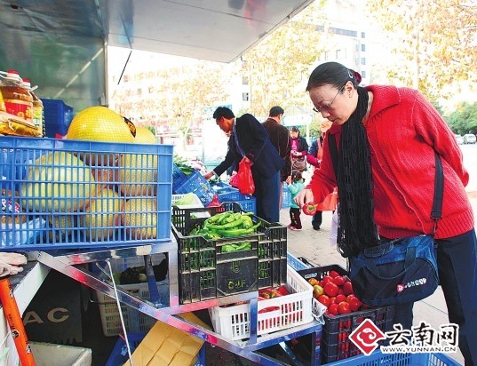 曾经蔬菜直销走进社区 记者 刘筱庆 摄